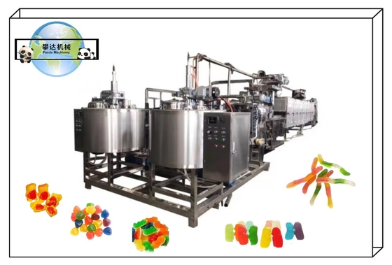 Pure Apple Gummy Production Line 100Kg/H Fruit Jelly Gum Candy Production Line CE Approval