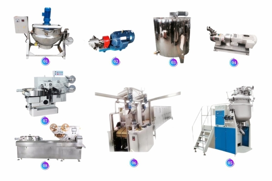 PD450 Toffee Candy Production Machine Line Equipment, Center Filled Toffee Candy Sweet Manufacturing Machine Line